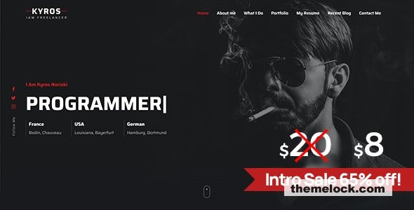 Kyros v1.0 - Personal Portfolio HTML Template