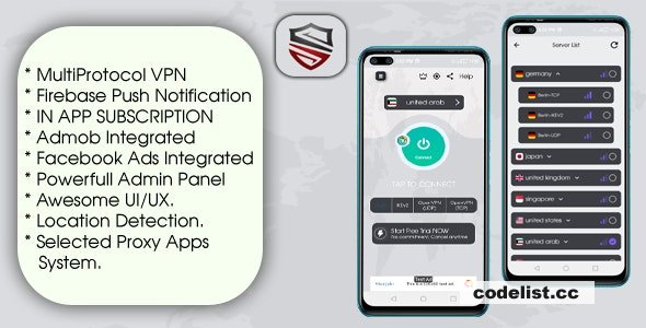 One VPN - With Admin Panel And Multi Protocol VPN App
