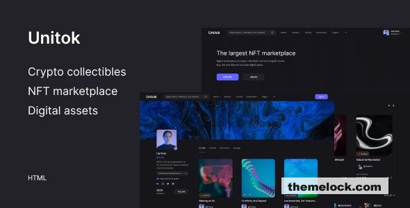 Unitok - NFT Marketplace HTML Template