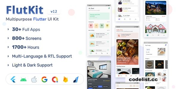 FlutKit v13 - Flutter UI Kit