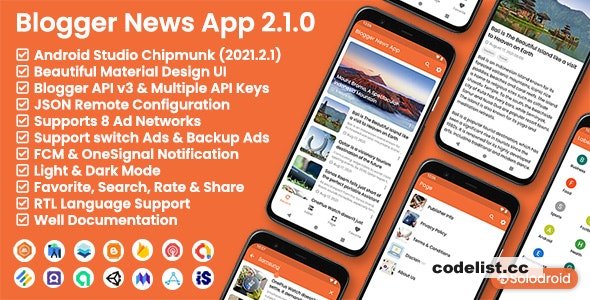 Blogger News App v2.1.0 - Blogger API v3