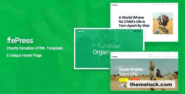 ePress - Charity & Fundraising HTML Template