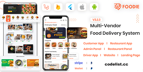 Foodie v3.2.3 - UberEats Clone - Food Delivery App - Multiple Restaurant Food Delivery Flutter App