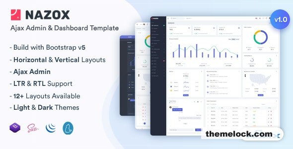 Nazox v1.0 - Ajax Admin & Dashboard Template