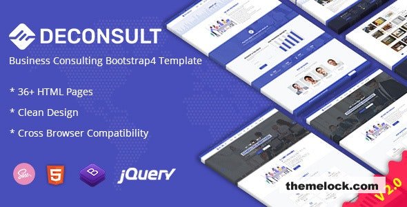 Deconsult v2.0 - Business Consulting Bootstrap4 Template + RTL