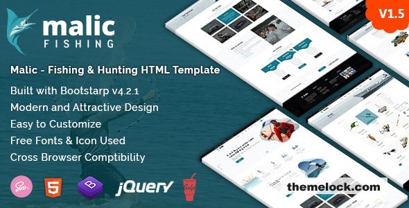 Malic v1.5 - Fishing & Hunting Club HTML Template + RTL