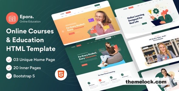 Epora v1.0 - Online Courses & Education HTML5 Template