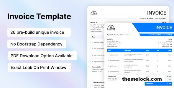 Invoma v1.0 - Invoice HTML Template