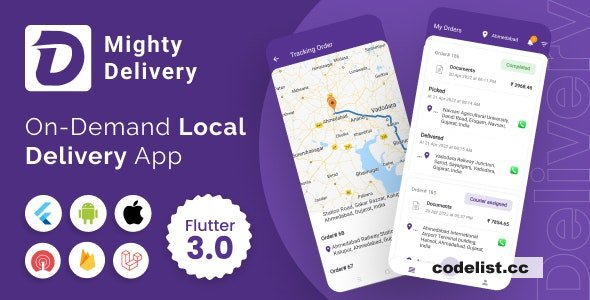 MightyDelivery - On Demand Local Delivery System Flutter App - 26 July 2024
