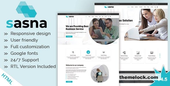 Sasna v4.5 - Multipurpose Business HTML Template + RTL