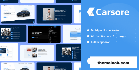 CARSORE – Car Loan Insurance HTML Template