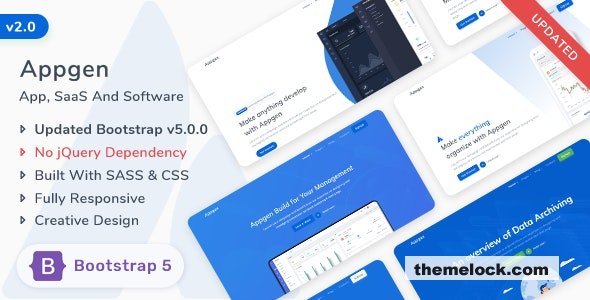 Appgen v2.0 - App, Saas & Software Bootstrap 5 Landing Page Template