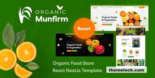 Munfirm v1.0 - Organic Food Store React NextJs Template