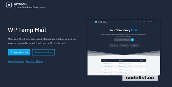 WP Temp Mail Professional 1.0.0
