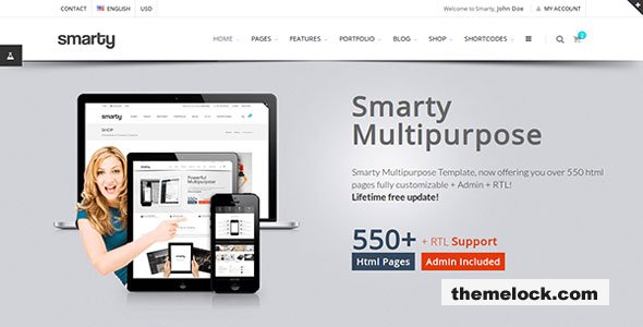 Smarty v5.0.4 - Website + Admin + RTL