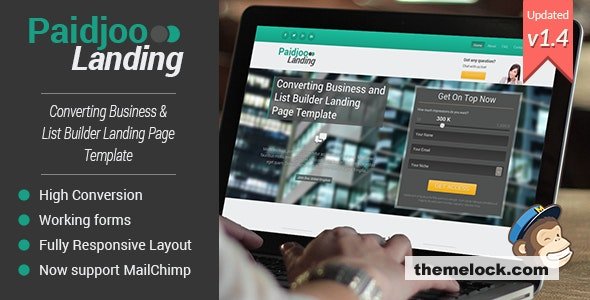 Paidjoo v1.4 - Business & List Builder Landing Page