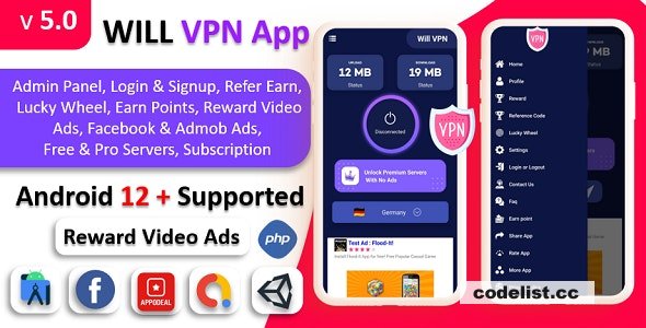WILL VPN App v5.0 - VPN App With Admin Panel