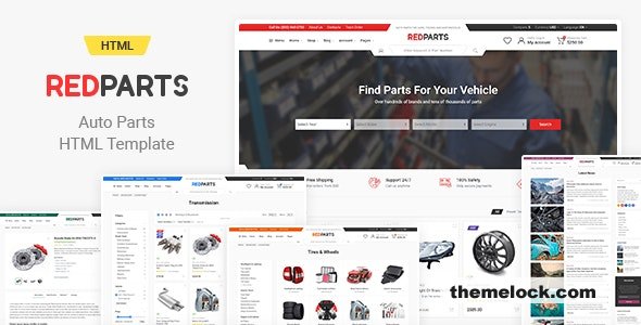 RedParts v1.3.1 - Auto Parts HTML Template