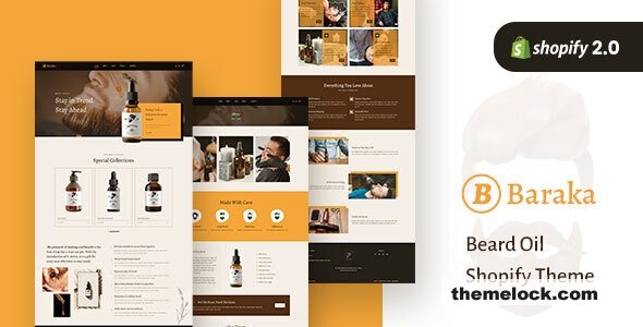 Baraka v1.2 - Beard Oil, Beauty Cosmetic Store Shopify Theme