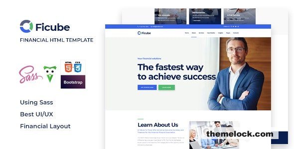 Ficube - Business & Financial HTML and Sass Template