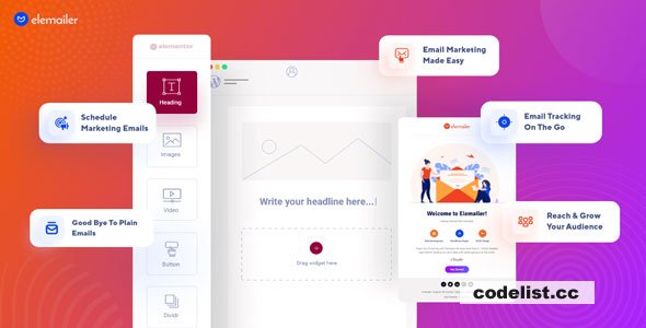 Elemailer v4.1.7 - Drag & Drop WordPress Email Template & Campaign Builder