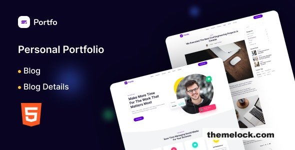 Portfo - Personal Portfolio One Page HTML Template