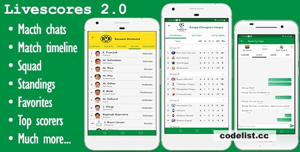 LiveScore v2.0 - Football Android Full App (Admob)