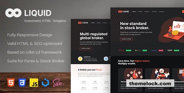 Liquid - Investment and Stock Broker HTML Template