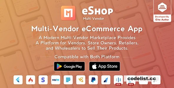 eShop v2.9.0 - Multi Vendor eCommerce App & eCommerce Vendor Marketplace Flutter App - nulled