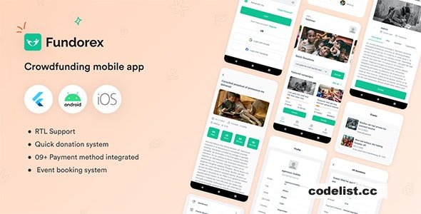 Fundorex v1.4.0 - Crowdfunding Platform Flutter Mobile App