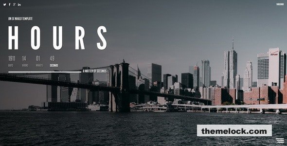 Hours - Responsive Coming Soon Page