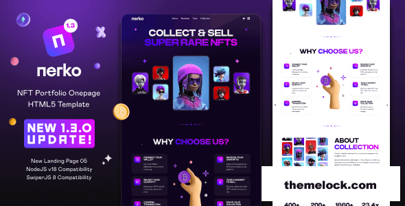 Nerko v1.3.0 - NFT Portfolio Onepage Template