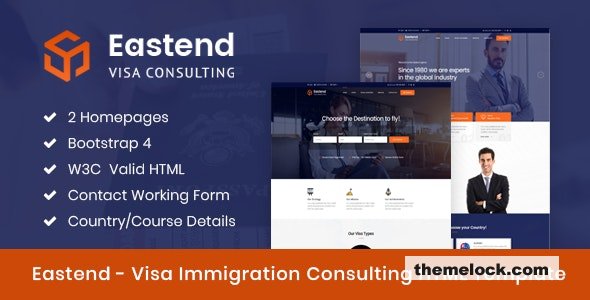 Eastend - Immigration Visa Consulting HTML Template