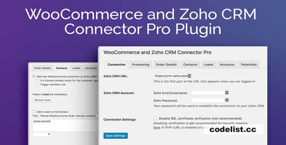 Zoho CRM Connector Pro for WooCommerce 2.1.5