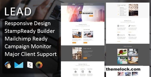 LEAD - Multipurpose Responsive Email Template + Stampready Builder