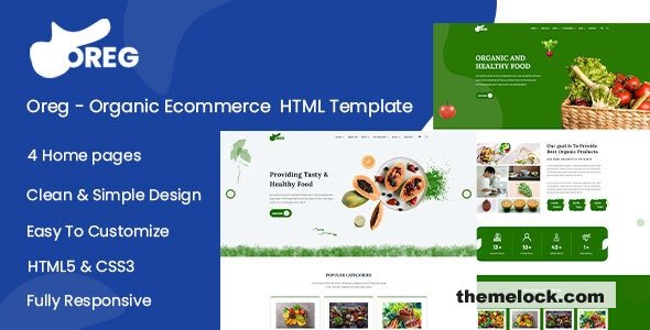 Oreg - Organic Shop HTML Template