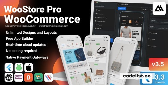 WooStore Pro WooCommerce v3.5.0 - Flutter Full App E-commerce with Multi vendor marketplace support - nulled