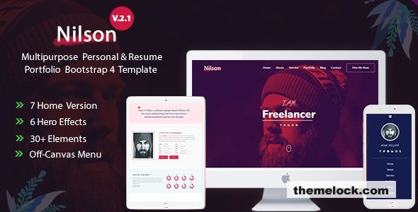 Nilson v2.1 - Multipurpose Personal Resume & Portfolio Template