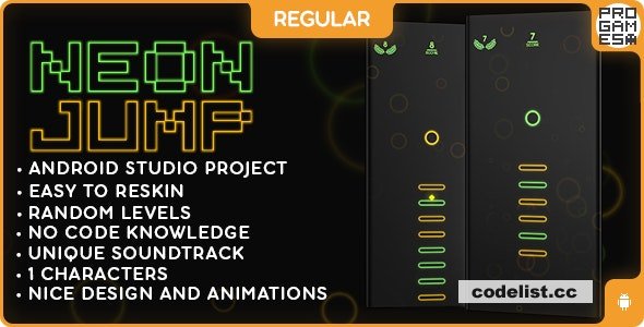Neon Jump (REGULAR) - ANDROID - BUILDBOX CLASSIC game