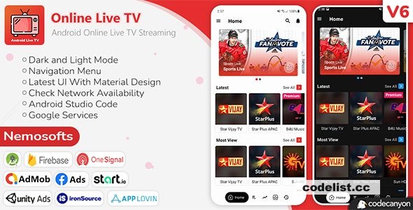 Android Online Live TV Streaming v6.0