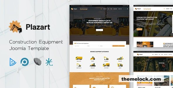 Plazart v1.0 - Construction Equipment Joomla Template