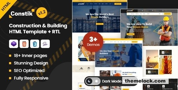 Constik v1.2 - Real Estate Construction & Building Company HTML Template