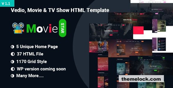 Movie Star v1.1 - Movie, Video & TV Show HTML Template