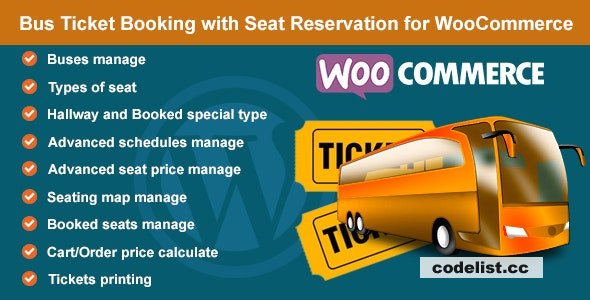 Bus Ticket Booking with Seat Reservation for WooCommerce v1.6