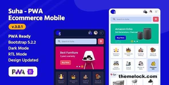 Suha v3.0.1 - PWA Ecommerce Mobile