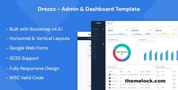 Drezoc - Admin & Dashboard Template