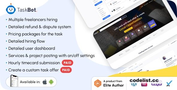 Taskbot v5.9 - A Freelancer Marketplace WordPress Plugin