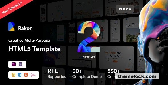 Rakon v2.4 - Creative Multipurpose Landing Page HTML5 Template