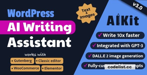 AIKit v3.16.2 - WordPress AI Writing Assistant Using GPT-3