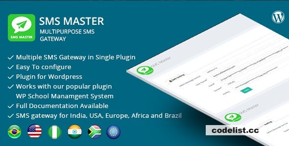SMSmaster v6.0 – Multipurpose SMS Gateway for Wordpress